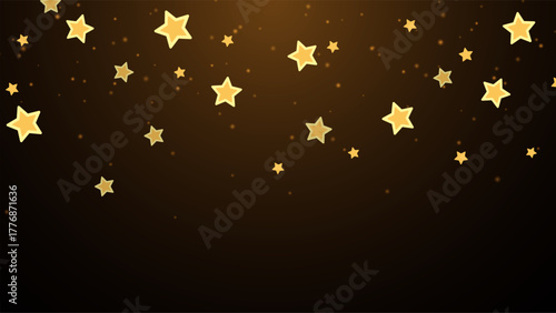 Golden Stars on Dark Background