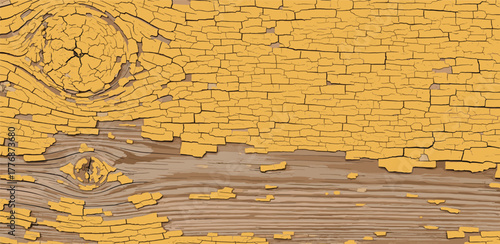 Peeling Yellow Paint on Wood A Rustic Texture