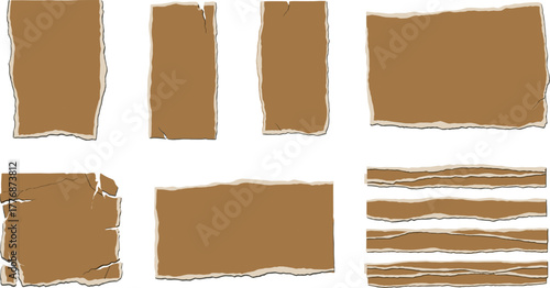 Torn paper vector set for backgrounds, invitations, and scrapbook designs