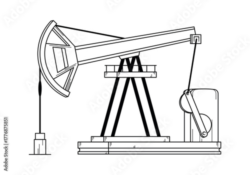 Oil pumpjack industrial drilling technology