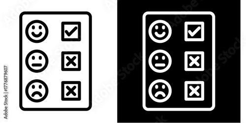 Feedback Form  Icon Set White Style Collection
