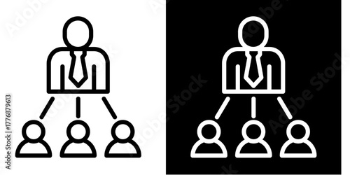 Supervisor  Icon Set White Style Collection
