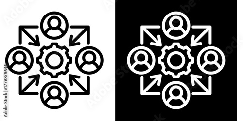 Orientation Guide  Icon Set White Style Collection
