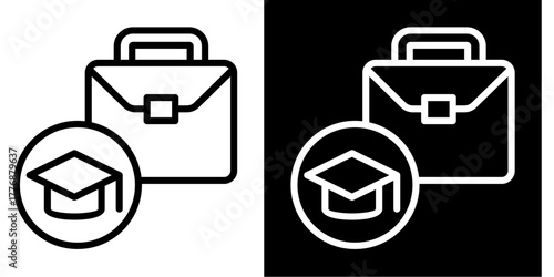 Intern To Hire  Icon Set White Style Collection
