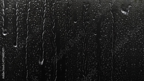 Seamless Rain Overlay on Black Screen