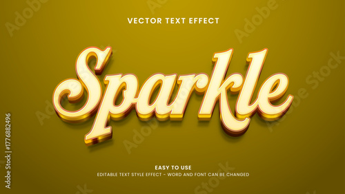 sparkle gold editable text effect gold 3d