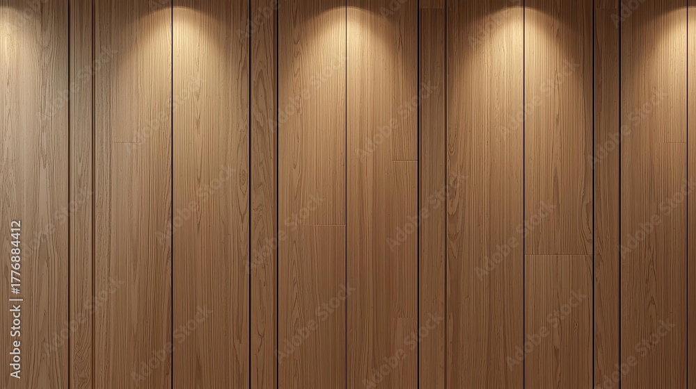 Naklejka premium Warm Wooden Texture with Vertical Light Patterns