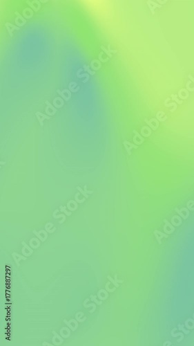 Abstract soft gradient background featuring smooth transitions between vibrant light green and subtle cyan blue tones