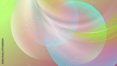 Pastel colorful liquid circles abstract concept geometric background. Seamless looping concept motion design. Video animation Ultra HD 4K 3840x2160