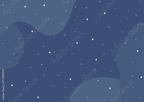 Winter Starry Night Sky Pattern Background