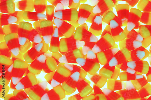Candy Corn Halloween colorful  background, orange, white, yellow