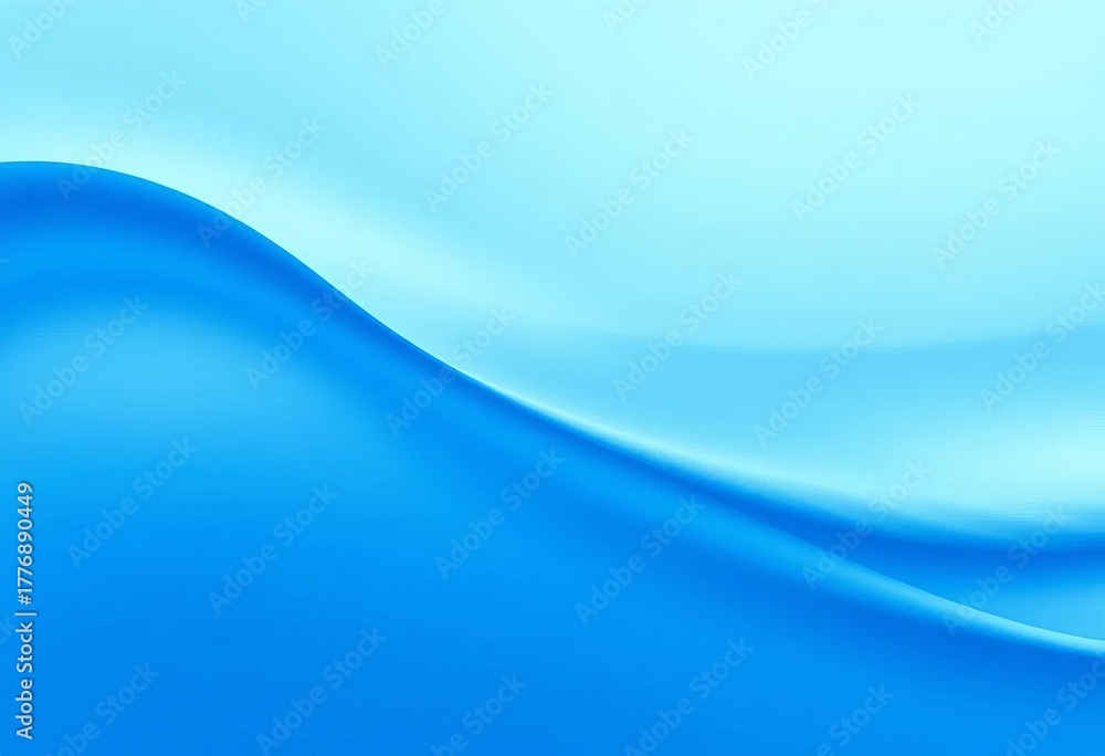 Fototapeta premium Abstract ombre blue curve, light blue background Smooth gradient, flowing design, vector, arc