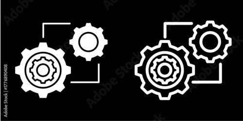 Business Engine  Icon Set White Mix Style Collection