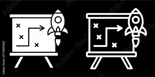 Strategic Boost  Icon Set White Mix Style Collection