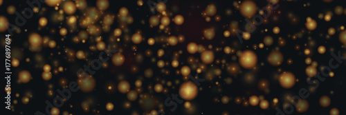 Christmas background. On a black background with bokeh