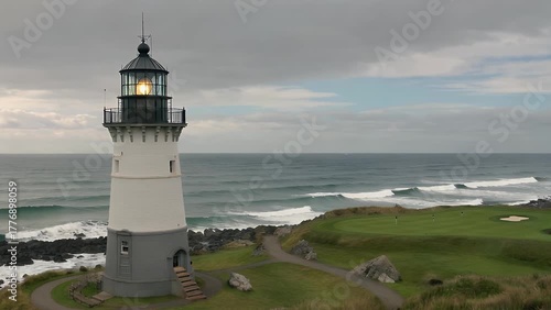 Historic Illuminating Beacon Guiding Mariners Along the Atlantic Coastline A Working 19th Century Navigational Aid Relocated for Preservation Due to Shoreline