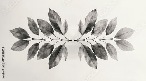 A leafy branch with leaves on it