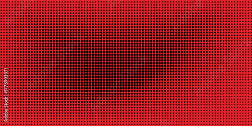 Dot red pattern screen led light gradient texture background. Abstract technology big data digital background. 3d rendering.