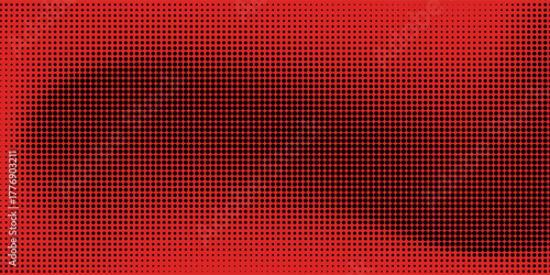 Dot red pattern screen led light gradient texture background. Abstract technology big data digital background. 3d rendering.