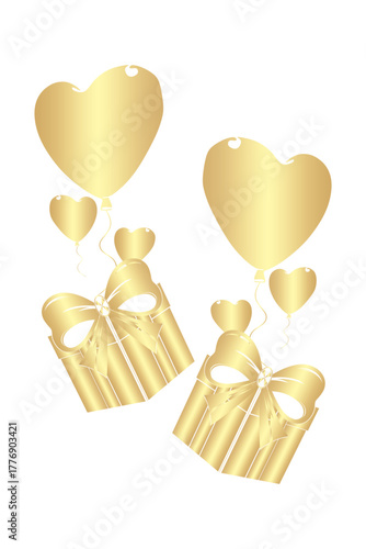 Illustration of hanging Christmas gifts for Christmas