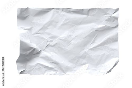 Wrinkled white sheet of paper