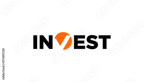 Modern growth investment logo design wordmark. Abstract arrow shapes logo design in letter V graphic vector illustration. Symbol, icon, creative.	