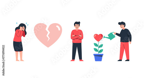 Embrace self love and healing after heartbreak, nurturing a new, vibrant emotional state with care and positivity