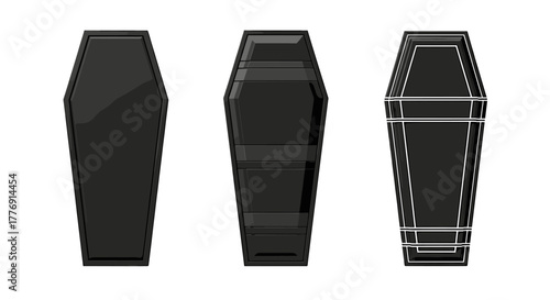 Modern black coffin designs offering elegant final resting place options for sophisticated memorial planning