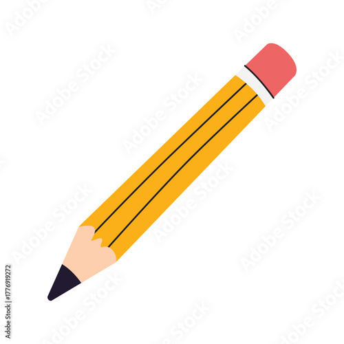 Pencil flat illustration isolated vector
