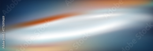 Dark blue orange grainy gradient background, blurry color flow with noise texture, wide banner size