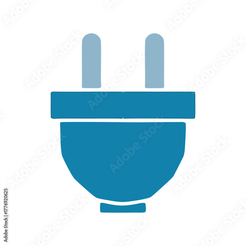 vector electric plug in the form of a heart