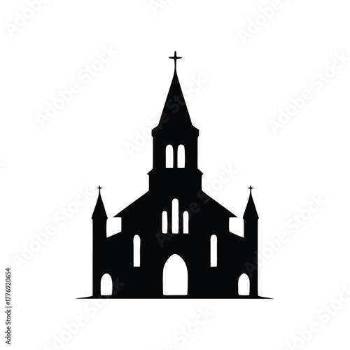 Wallpaper Mural vector silhouette of a castle Torontodigital.ca