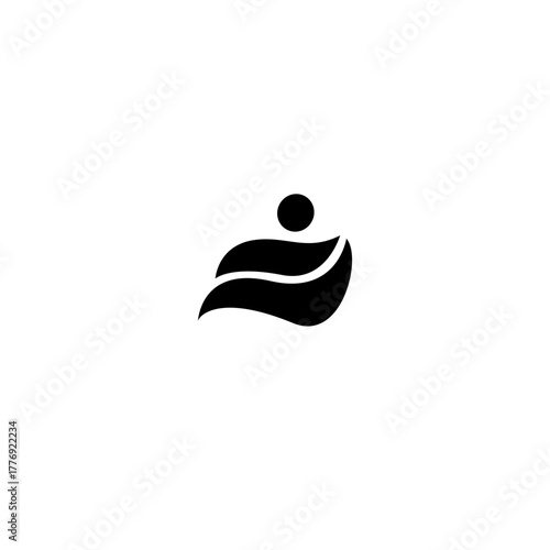 circle on two wave illustration