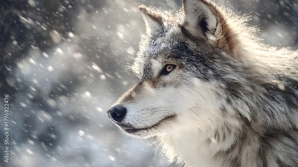 Fototapeta premium wolf in winter
