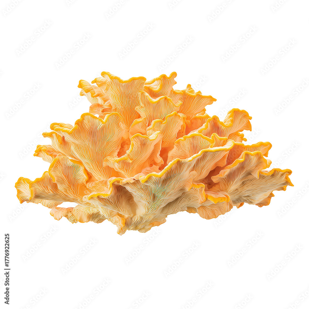 Fototapeta premium Orange coral isolated on transparent background