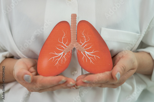 Human hand hold care lung health therapy ,respiratory disease ,lung cancer ,bronchitis ,Tuberculosis, pneumonia, pulmonary care and medical healthcare, eco air pollution, insurance and hospital