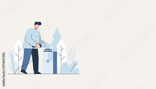 Young worker using a rotary polisher for detailed finishing work