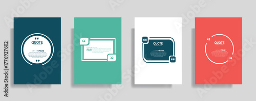 Modern quote templates featuring clean design and vibrant colors for impactful communication and inspiring messages