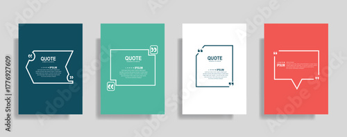 Dynamic quote templates with modern design elements, perfect for impactful social media posts and presentations.