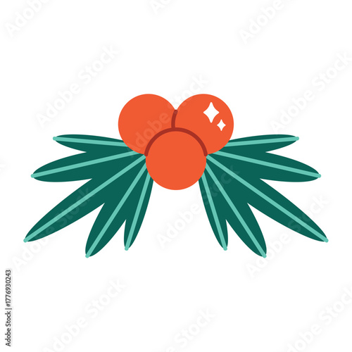 Vibrant Flat Design Cherry Fruit Vector Illustration