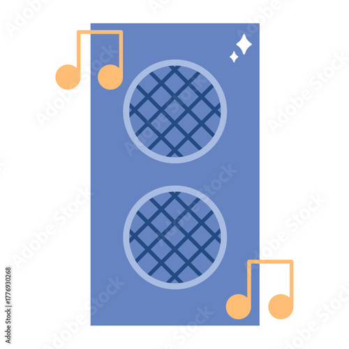 Flat Speaker Music Party Design