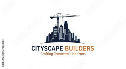 Cityscape Builders construction logo with a crane over urban skyscrapers.