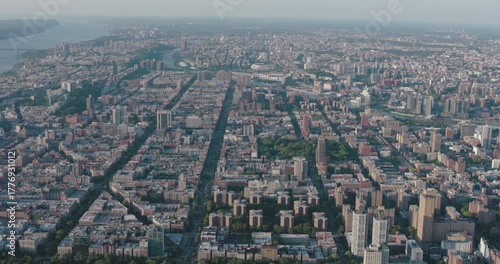 Wallpaper Mural Epic helicopter view over New York and beautiful park at sunrise Torontodigital.ca