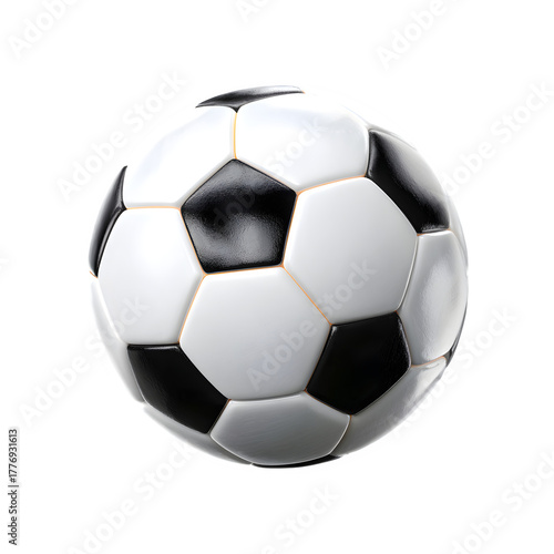 Soccer ball isolated on transparent background