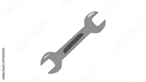 Wrench Animation in Flat Vector Style for Industrial Labor Day Footage