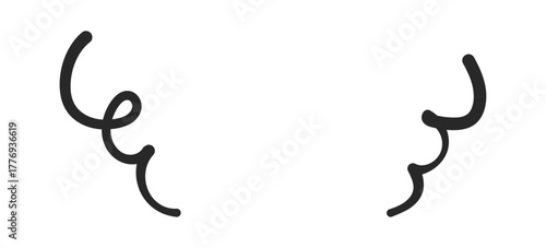 ワクワクした気持ち　ペン書きモノクロの吹きだし