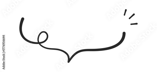 ペン書きモノクロの吹きだし