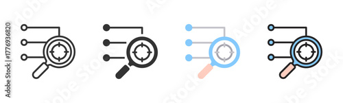 Analysis Icon Pack In Multiple Styles