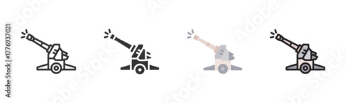 Artillery Icon Pack In Multiple Styles