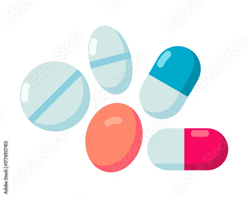 Pills and Capsules Medication for Health and Wellness
